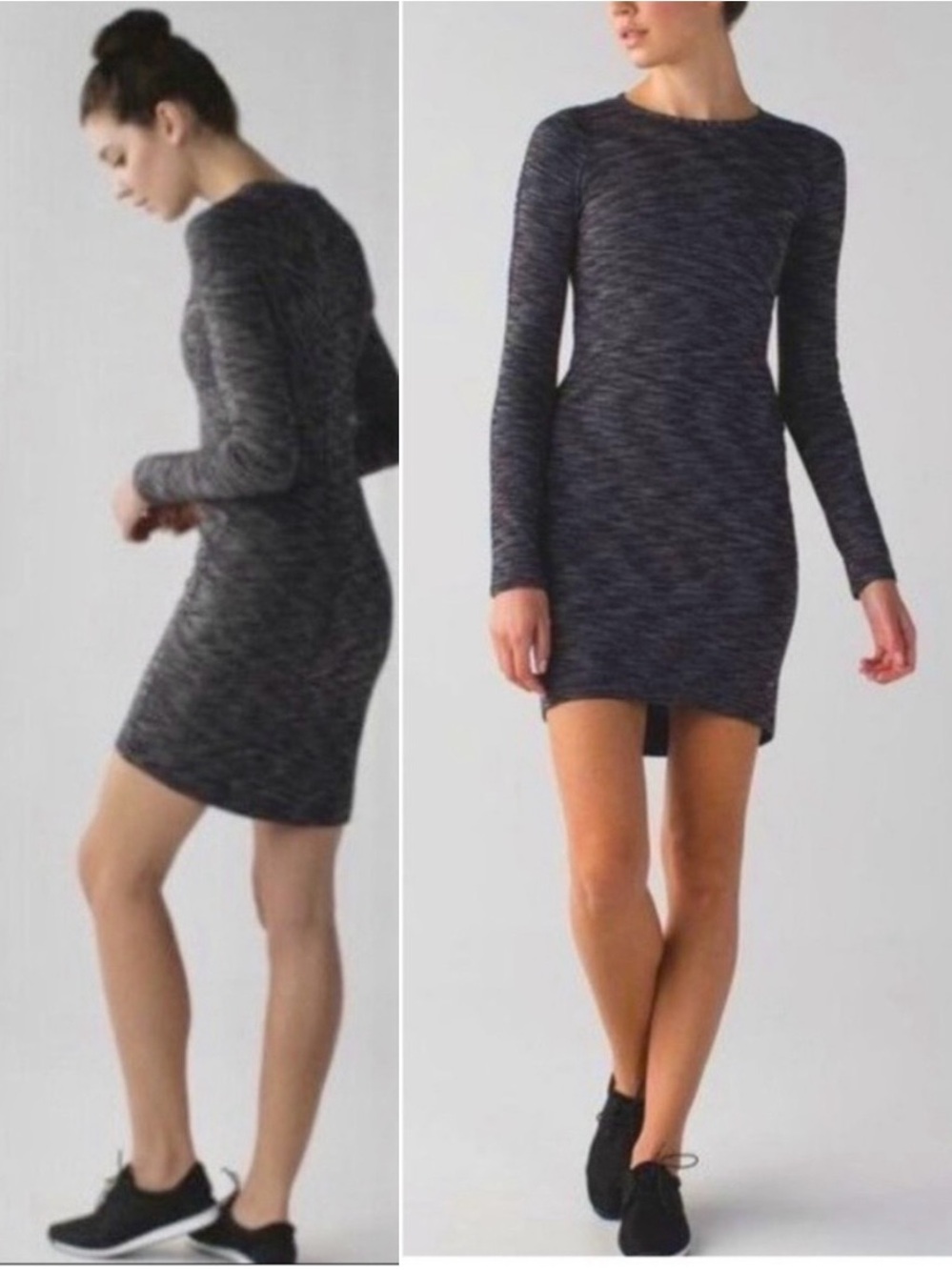 Lululemon & Go Where To Dress Long Sleeve Heathered black/gray Size 4